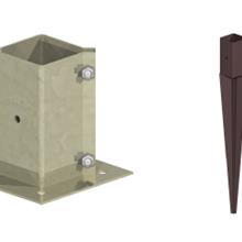 METAL FENCE POST SUPPORTS 