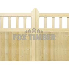 HALF PALED HALF BOARDED REDWOOD FLAT TOP 