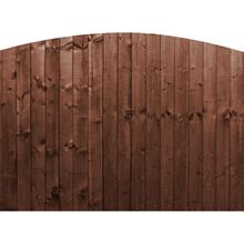 PRESSURE TREATED ARCH TOP CLOSE BOARD PANELS BROWN