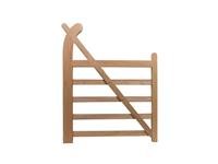 HARDWOOD BENT ARTREE 5 BAR ENTRANCE GATE