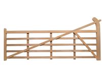 HARDWOOD BENT ARTREE 5 BAR ENTRANCE GATE