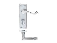 PROJECT VICTORIAN SCROLL LEVER ON BATHROOM BACKPLATE -150MM X 40MM