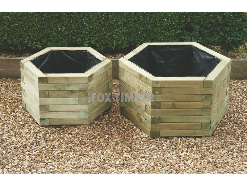 HEXAGONAL PLANTER (SET OF 2) MED & LARGE
