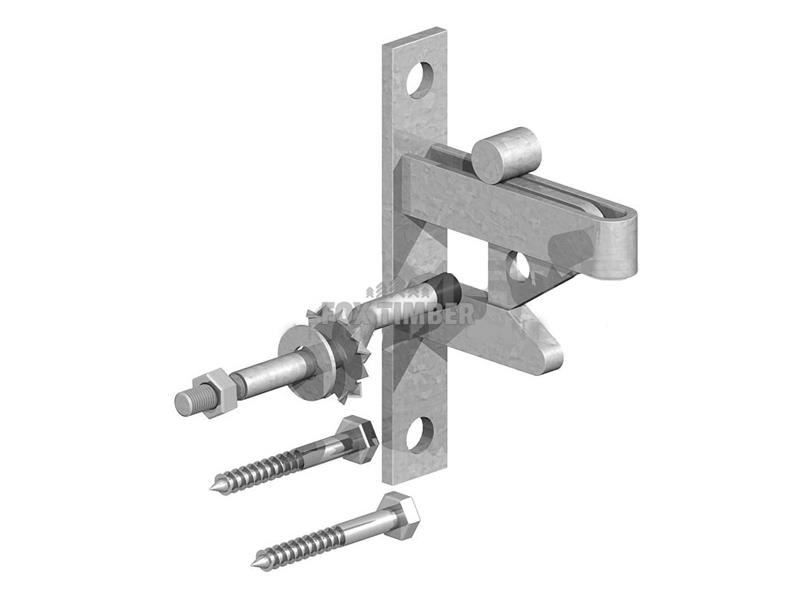 SELF LOCKING GATE CATCH SET C/W SCREWS