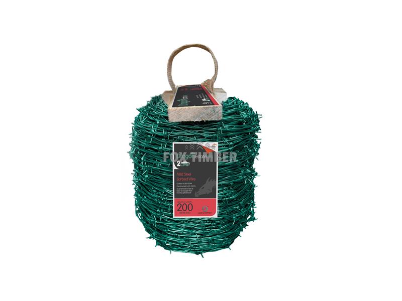 HEAVY DOUBLE STRAND BARB GREEN 200M