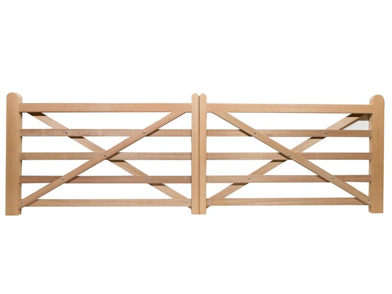 HARDWOOD 5 BAR ENTRANCE GATE