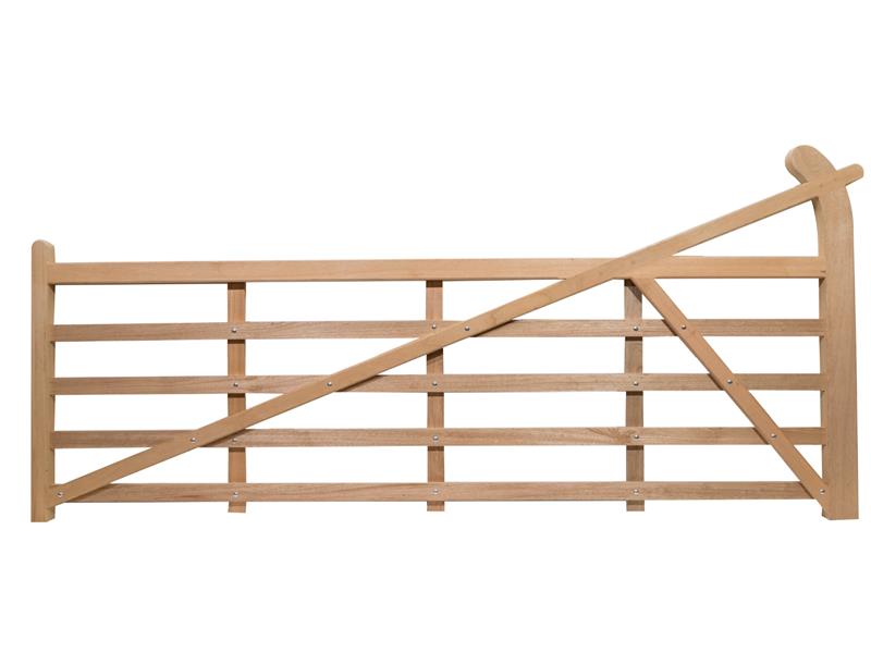 HARDWOOD BENT ARTREE 5 BAR ENTRANCE GATE