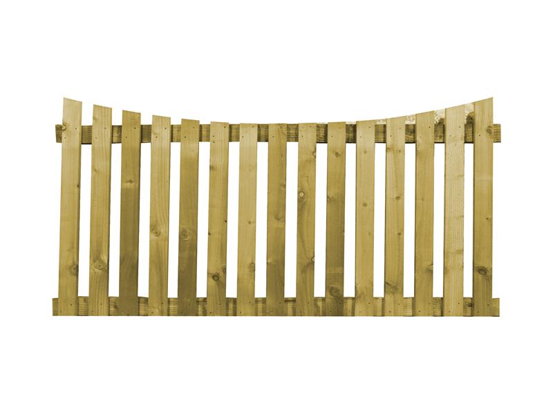 PICKET FENCE PANEL CONCAVE PRESSURE TREATED