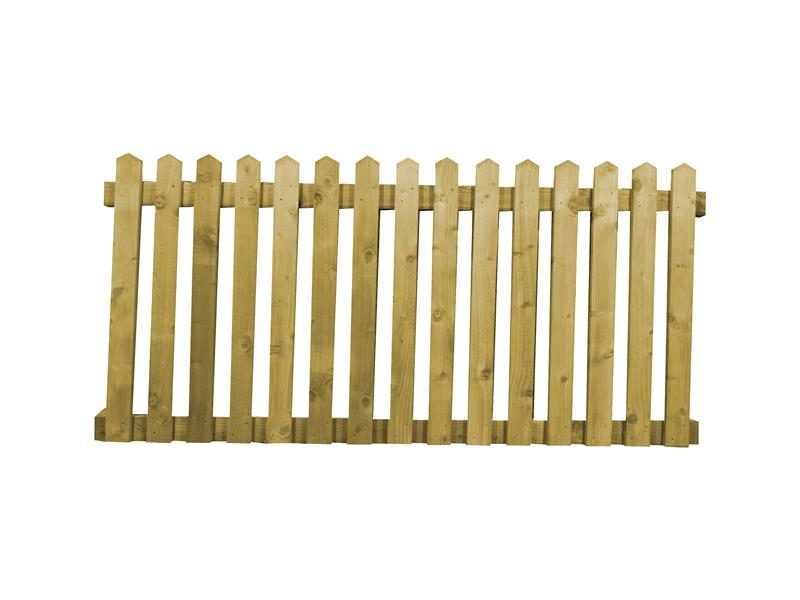 POINTED PALE PICKET FENCE PANEL PRESSURE TREATED GREEN