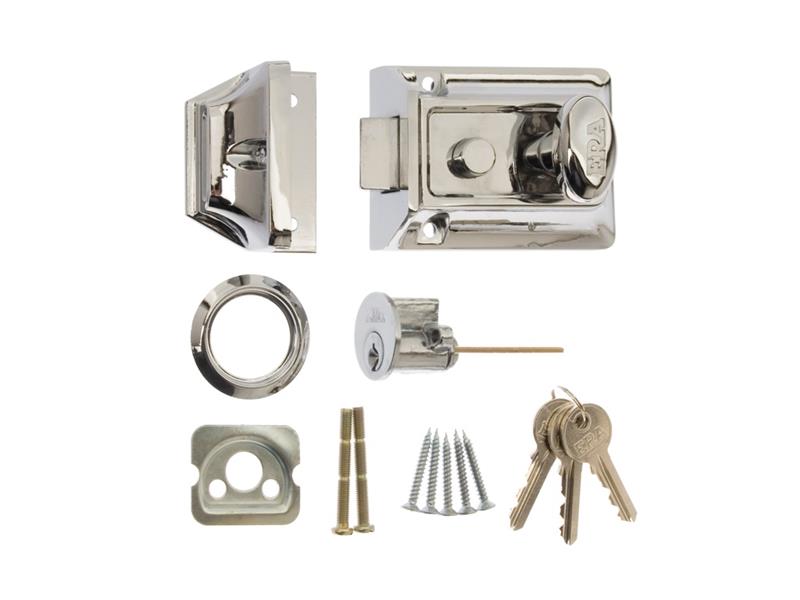 Trad Nightlatch Chrome Body