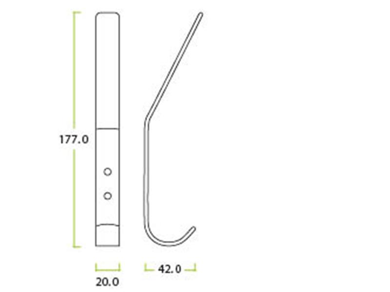 HAT AND COAT HOOK 180MM