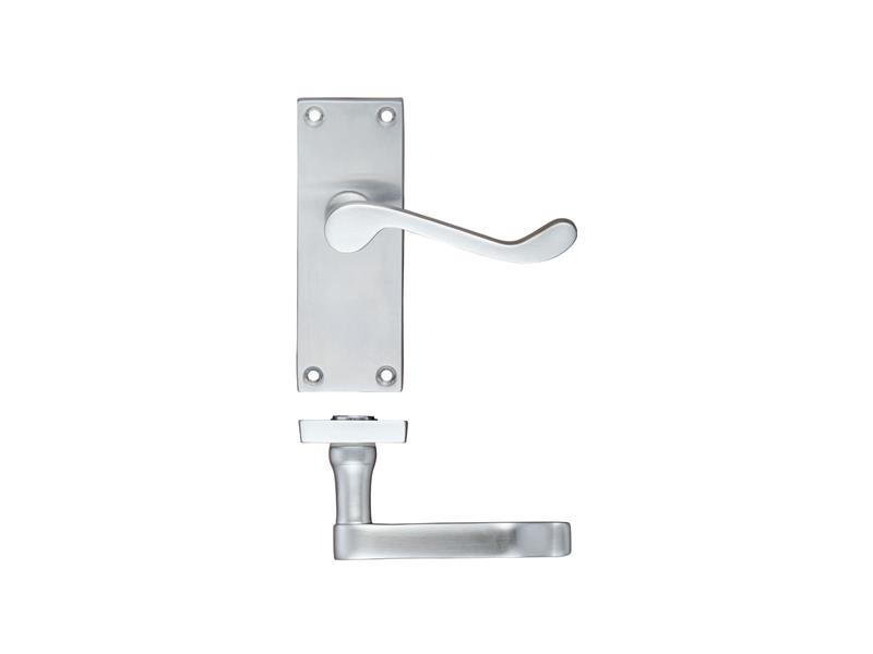 PROJECT VICTORIAN SCROLL LEVER ON LATCH BACKPLATE - 114MM X 40MM