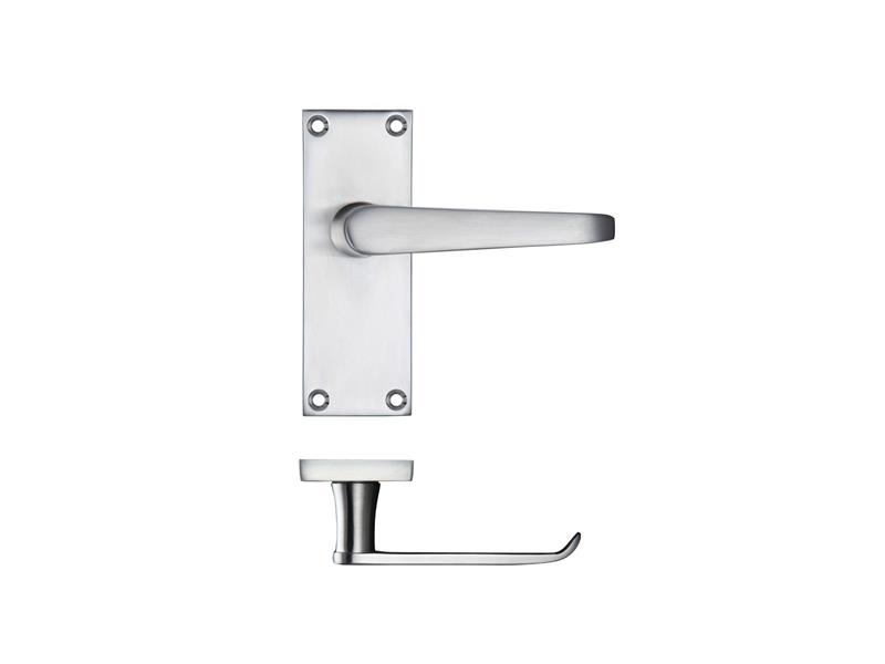 PROJECT VICTORIAN FLAT LEVER ON LATCH BACKPLATE - 114 X 40MM