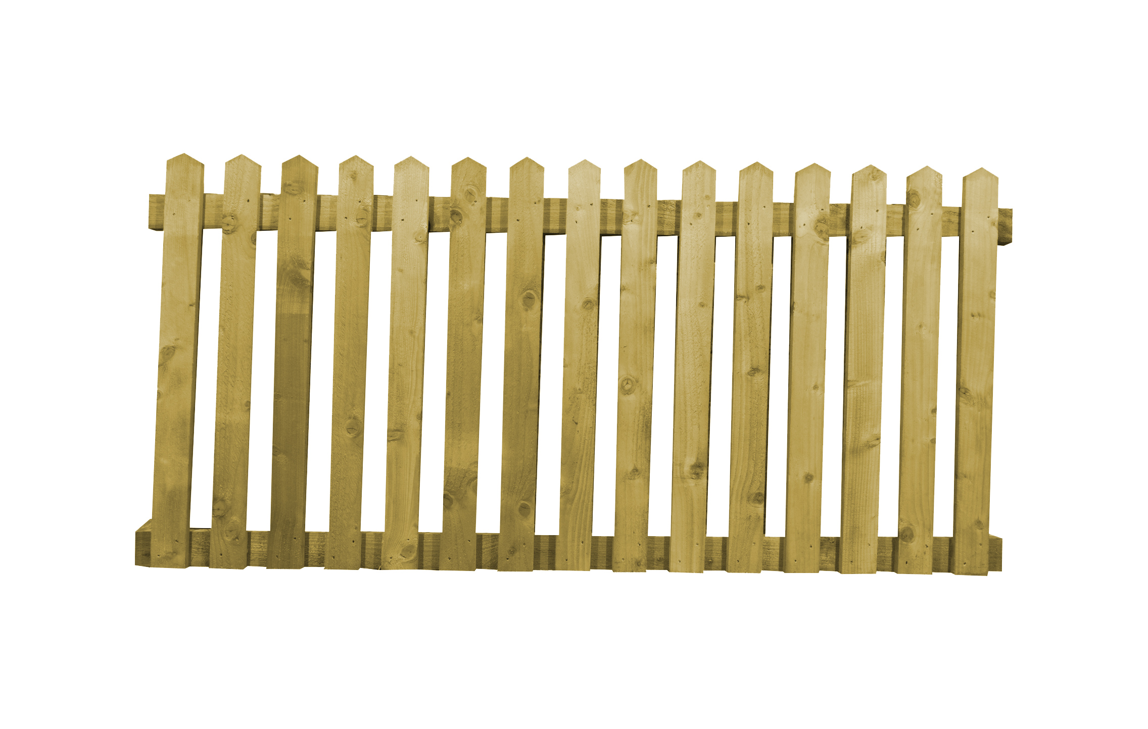 POINTED PALE PICKET FENCE PANEL PRESSURE TREATED GREEN Buy Online